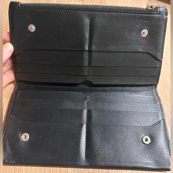 Acne Studios Leather Travel Wallet | Black, 8”x4” - Picture 2 of 3